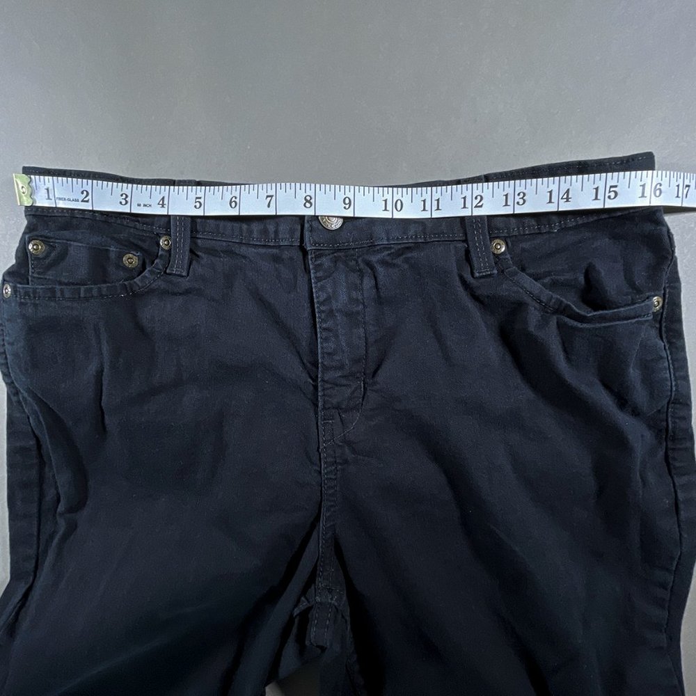 Signature by‎ Levi Strauss Black Jeans At Waist Bootcut Size Misses 14 Short - Picture 12 of 15